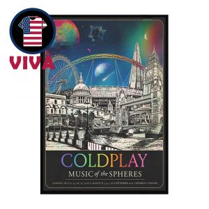 Coldplay London 2025 Wembley Stadium Music Of The Spheres Limited Edition Tour Home Decor Poster Canvas