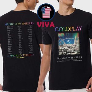Coldplay London 2025 Wembley Stadium Music Of The Spheres Limited Edition Tour Two Sided T-Shirt