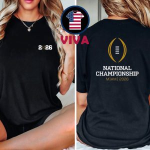 College Football Playoff 2026 National Championship Game Logo Two Sided T-Shirt