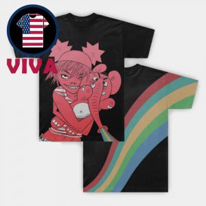 Gorillaz Rainbow Elephant All Over Print T-Shirt