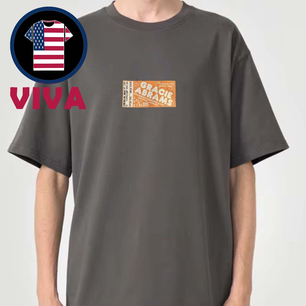 Gracie Abrams Red Rocks 2025 Denver Co On August 11th 12th Exclusive Ticket Unisex T-Shirt Gracie Abrams Red Rocks 2025 Denver Co On August 11th 12th Exclusive Ticket Unisex T-Shirt