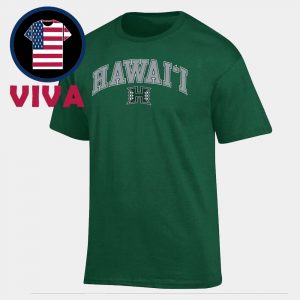 Hawaii Rainbow Warrior Football Arch Over Logo Unisex T-Shirt