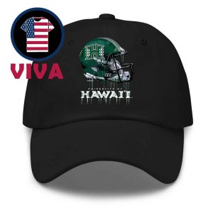 Hawaii Rainbow Warrior Dripping Football Helmet Classic Hat Cap Snapback