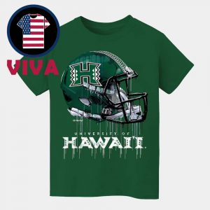 Hawaii Rainbow Warrior Dripping Football Helmet Unisex T-Shirt