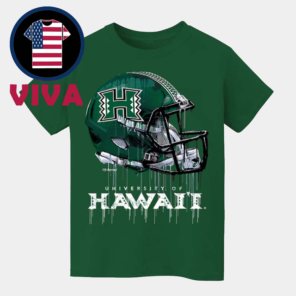 Hawaii Rainbow Warrior Dripping Football Helmet Unisex T-Shirt Hawaii Rainbow Warrior Dripping Football Helmet Unisex T-Shirt