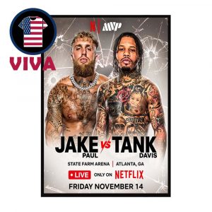 Jake Paul vs Tank Davis November 14th 2025 Atlanta GA State Farm Arena Home Decor Poster Canvas