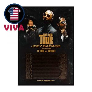 Joey Badass Dark Aura 2025 Tour Dates Home Decor Poster Canvas