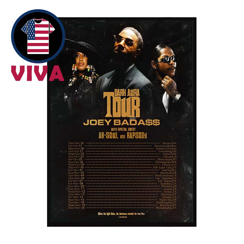 Joey Badass Dark Aura 2025 Tour Dates Home Decor Poster Canvas Joey Badass Dark Aura 2025 Tour Dates Home Decor Poster Canvas