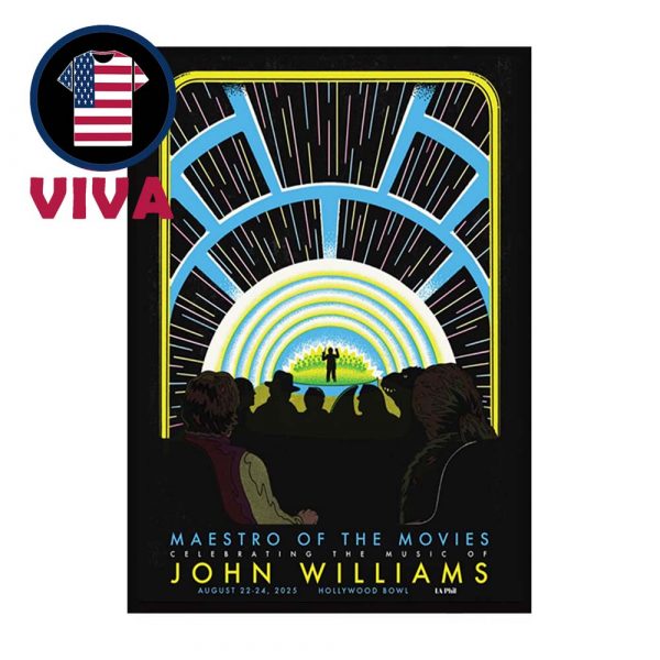 John Williams Maestro Of The Movies Celebrating The Music Concert Hollywood Bowl Los Angeles California 2025 Home Decor Poster Canvas