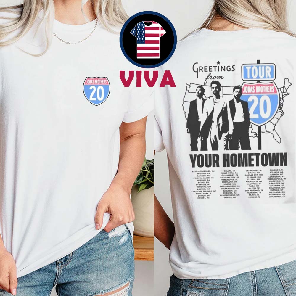 Jonas Brothers MetLife Stadium 2025 New Jersey August 10th Two Sided T-Shirt Jonas Brothers MetLife Stadium 2025 New Jersey August 10th Two Sided T-Shirt