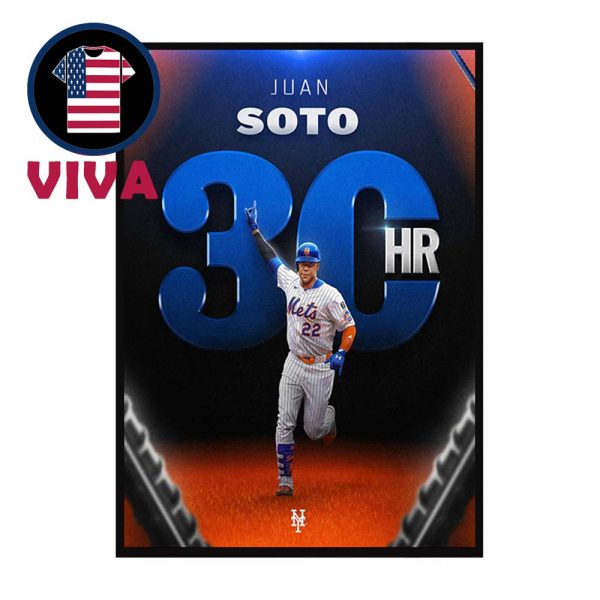 Juan Soto 30th Home Run Of The MLB 2025 Season Home Decor Poster Canvas