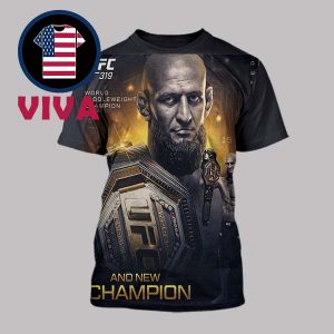 Khamzat Chimaev 2025 World Middle Weight Champion UFC 319 All Over Print T-Shirt