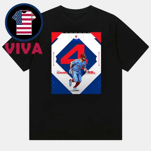 Kyle Schwarber 4 Home Runs Philadelphia Phillies vs Atlanta Braves MLB 2025 Unisex T-Shirt