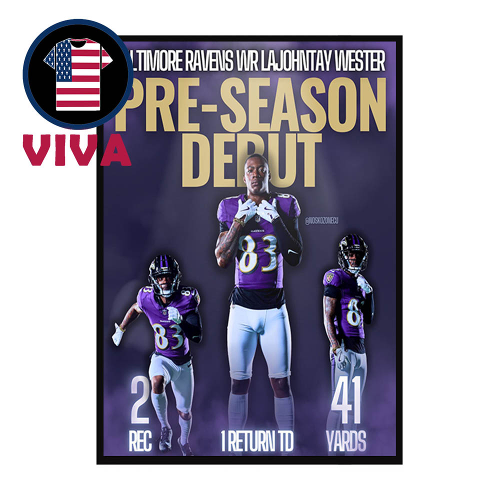 LaJohntay Wester 87 Yard Punt Return TD 2025 NFL Preseason Baltimore Ravens Home Decor Poster Canvas LaJohntay Wester 87 Yard Punt Return TD 2025 NFL Preseason Baltimore Ravens Home Decor Poster Canvas