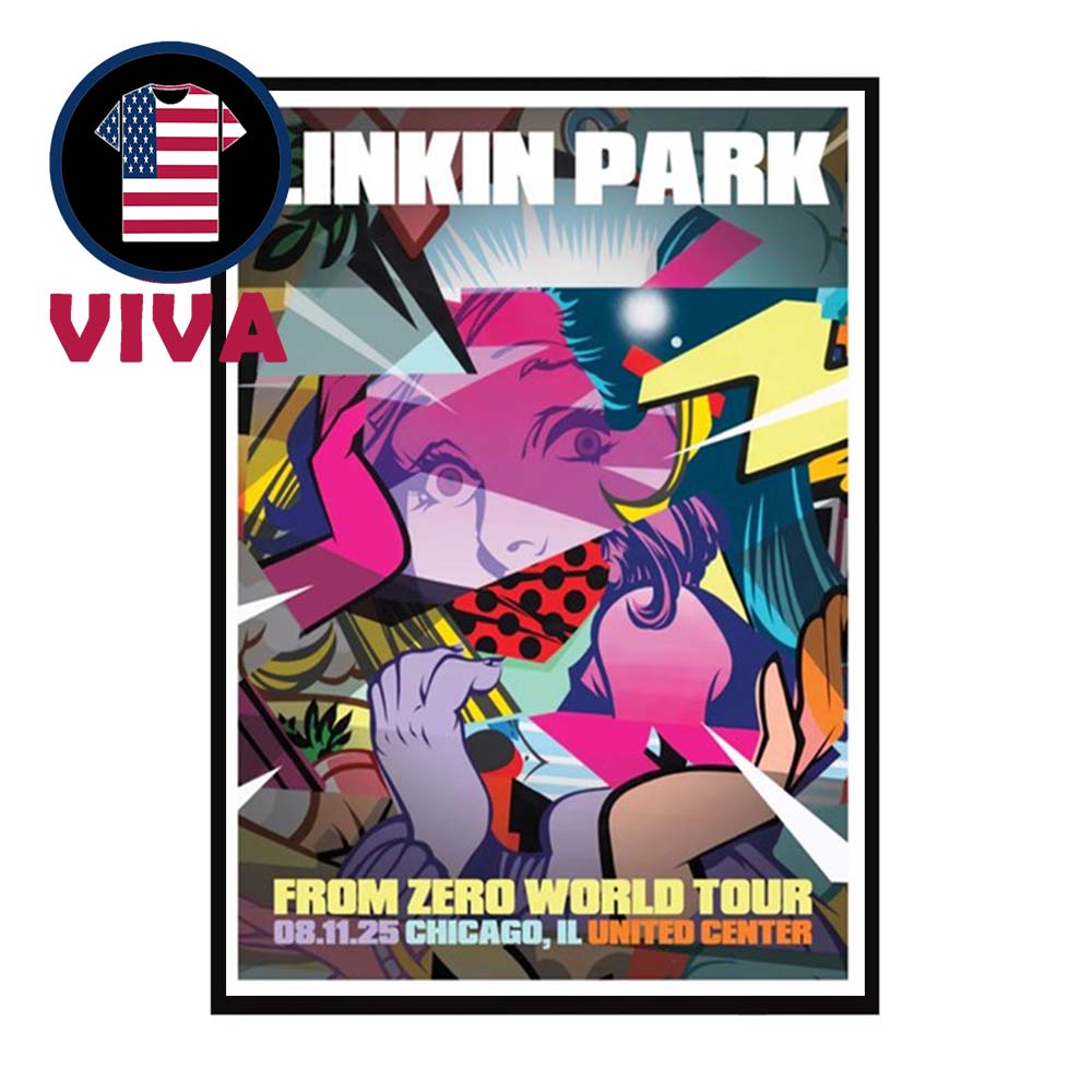 Linkin Park Chicago IL 2025 United Center On August 11th Home Decor Poster Canvas Linkin Park Chicago IL 2025 United Center On August 11th Home Decor Poster Canvas