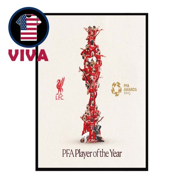 Mohamed Salah 2025 Mens PFA Players Player Of The Year Home Decor Poster Canvas
