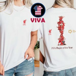 Mohamed Salah 2025 Mens PFA Players Player Of The Year Two Sided T-Shirt