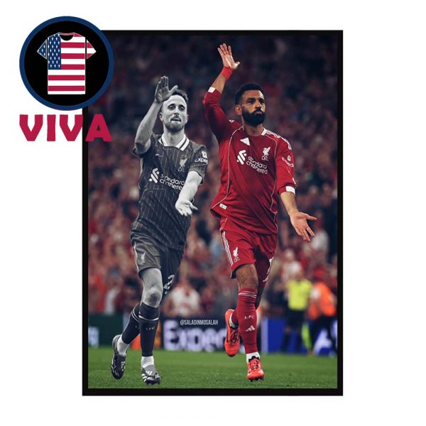 Mohamed Salah Pays Tribute To Diogo Jota An Emotional Celebration Liverpool vs Bournemouth Premier League 2025 Home Decor Poster Canvas