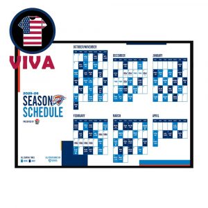 OKC Thunder NBA Season 2025 2026 Schedule Home Decor Poster Canvas