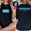 Oasis Edinburgh 2025 Scottish Gas Murrayfield Stadium Live 25 UK August 8th To 12th Two Sided T-Shirt