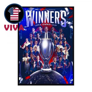 Paris Saint Germain 2025 UEFA Super Cup Champions Winners Home Decor Poster Canvas