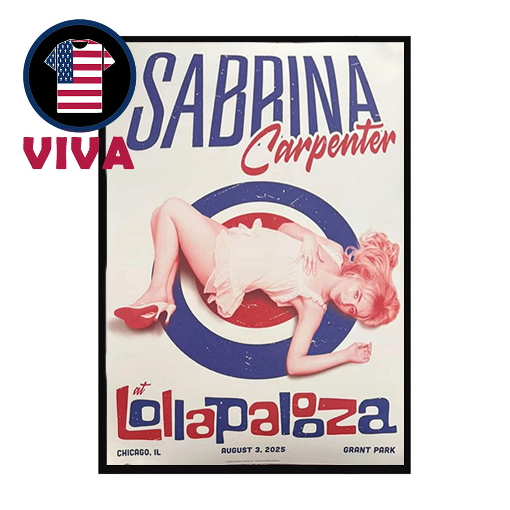 Sabrina Carpenter Lollapalooza 2025 August 3rd Grand Park Home Decor Poster Canvas Sabrina Carpenter Lollapalooza 2025 August 3rd Grand Park Home Decor Poster Canvas