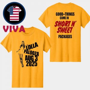 Sabrina Carpenter Lollapalooza 2025 August 3rd Grand Park Two Sided T-Shirt