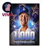 Shohei Ohtani 1000th Career Hit Los Angeles Dodgers MLB 2025 Home Decor Poster Canvas