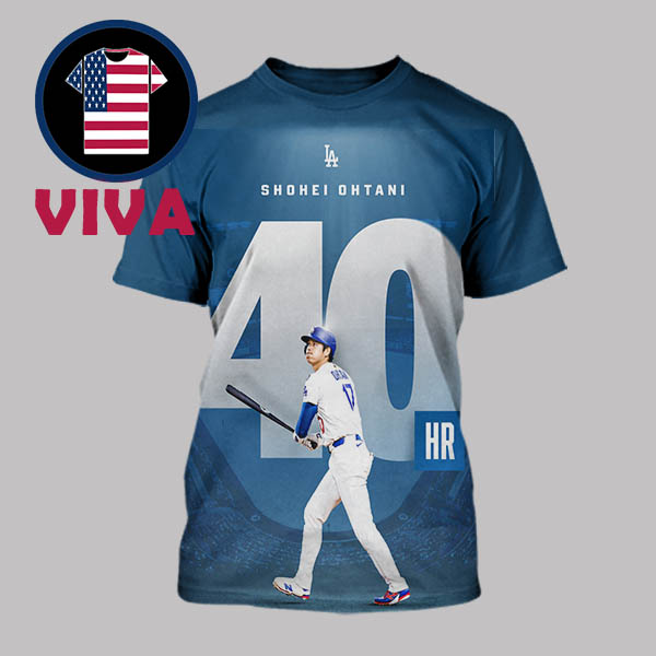 Shohei Ohtani Hits 40th Home Run Of 2025 MLB All Over Print T-Shirt Shohei Ohtani Hits 40th Home Run Of 2025 MLB All Over Print T-Shirt