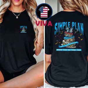 Simple Plan 25th Anniversary Tour Two Sided T-Shirt