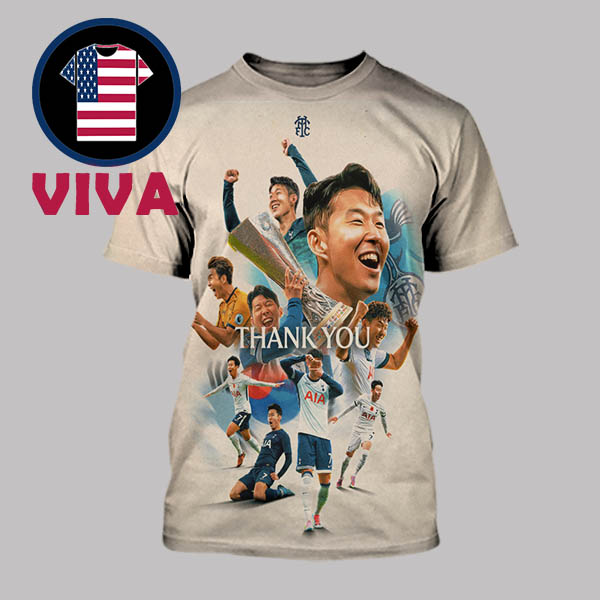 Son Heung Min Leave Totenham Hotspur Thank You For Memories All Over Print T-Shirt Son Heung Min Leave Totenham Hotspur Thank You For Memories All Over Print T-Shirt