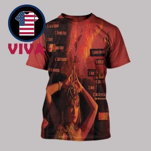 Taylor Swift The Life Of A Showgirl Album Cover Tracklist All Over Print T-Shirt