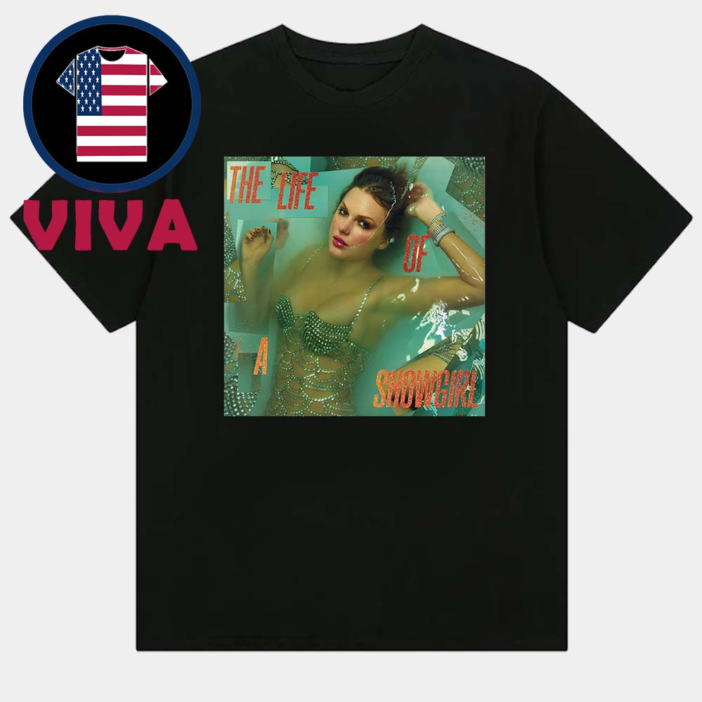 Taylor Swift The Life Of A Showgirl Album Cover Unisex T-Shirt Taylor Swift The Life Of A Showgirl Album Cover Unisex T-Shirt