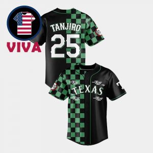 Texas Rangers Demon Slayer Kimetsu No Yaiba Infinity Castle Theme Night Globe Life Field September 9 Baseball Jersey