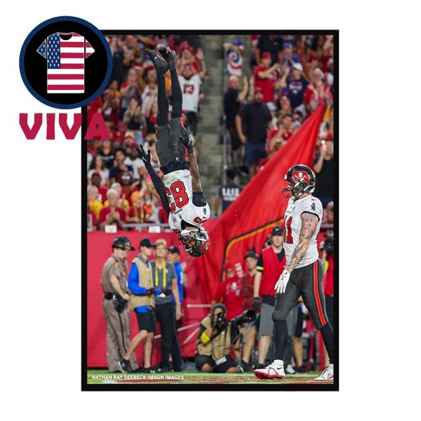 Tez Johnson Flip NFL 2025 Tampa Bay Buccaneers vs Buffalo Bills Home Decor Poster Canvas