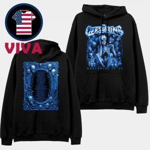 The Offspring 2025 Tour Dates Sitting Skeleton Two Sided Hoodie