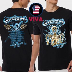 The Offspring 2025 Tour Dates Spark Plug Skeleton Two Sided T-Shirt