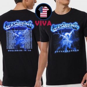 The Offspring 2025 Tour Dates Supercharged Skeleton Two Sided T-Shirt
