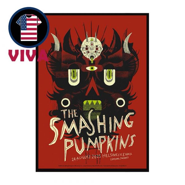The Smashing Pumpkins Helsinki 2025 Finland On August 24th Home Decor Poster Canvas