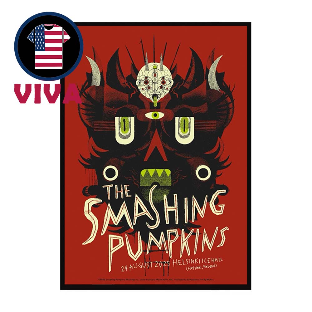 The Smashing Pumpkins Helsinki 2025 Finland On August 24th Home Decor Poster Canvas The Smashing Pumpkins Helsinki 2025 Finland On August 24th Home Decor Poster Canvas