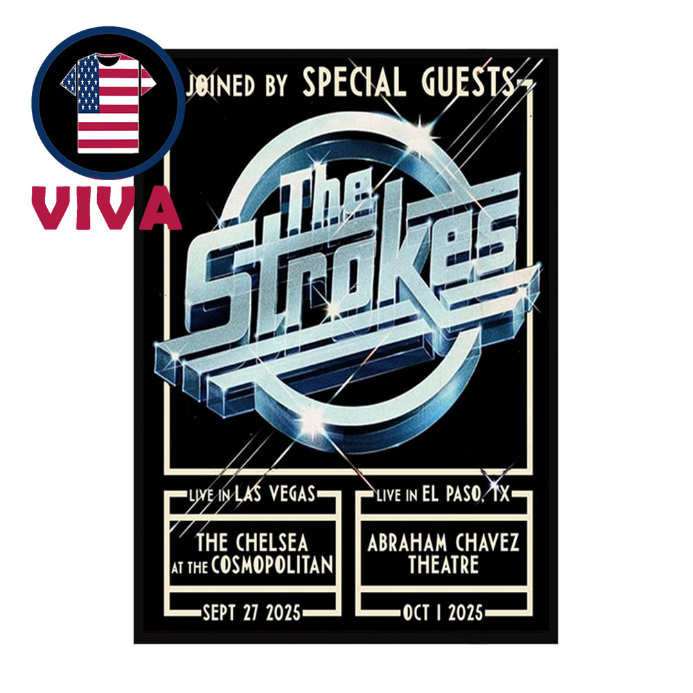 The Strokes Las Vegas And El Paso Texas 2025 Abraham Chavez Theatre September 27th October 1st Home Decor Poster Canvas The Strokes Las Vegas And El Paso Texas 2025 Abraham Chavez Theatre September 27th October 1st Home Decor Poster Canvas