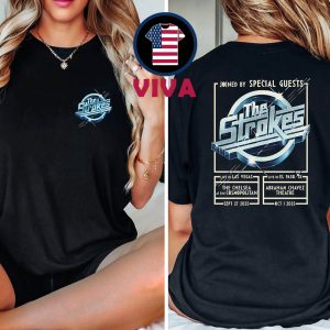 The Strokes Las Vegas And El Paso Texas 2025 Abraham Chavez Theatre September 27th October 1st Two Sided T-Shirt