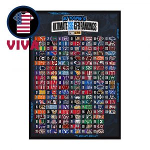 Ultimate 136 CFB Ranking 2025 College Football Ranking RJ Young Home Decor Poster Canvas