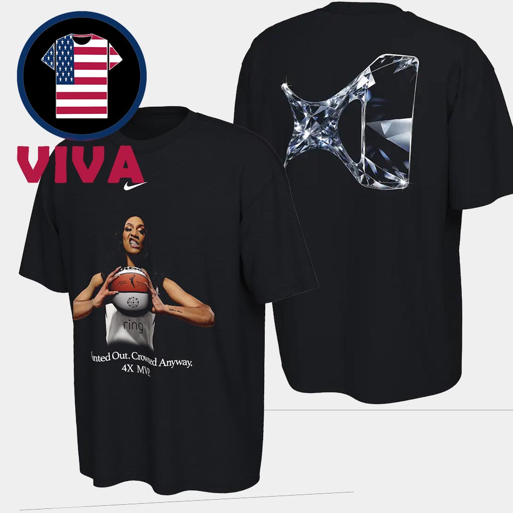 A'ja Wilson 4X MVP WNBA 2025 Las Vegas Aces Two Sided T-Shirt A'ja Wilson 4X MVP WNBA 2025 Las Vegas Aces Two Sided T-Shirt