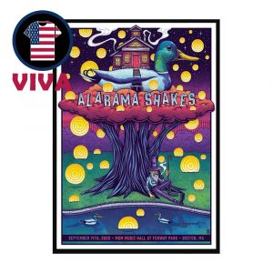 Alabama Shakes MGM Music Hall Fenway Park 2025 Boston MA September 14th Home Decor Poster Canvas