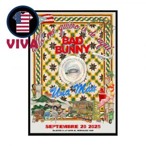 Bad Bunny Una Mas No Me Quiero Ir De Aqui Last Show September 20th 2025 Home Decor Poster Canvas