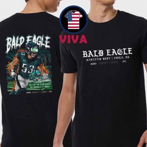 Bald Eagle Athletic Zack Baun Philadelphia Eagles NFL Two Sided T-Shirt Hoodie Long Sleeve