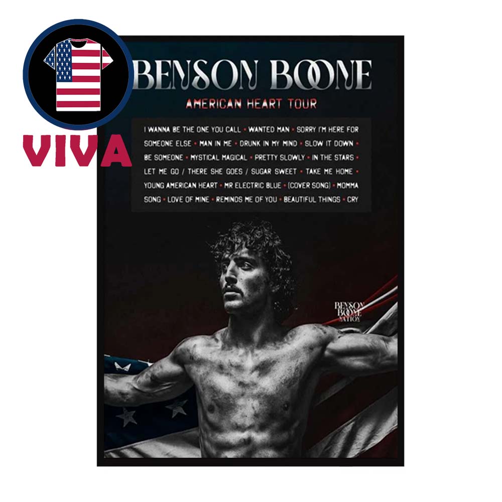 Benson Boone American Heart Tour 2025 Home Decor Poster Canvas Benson Boone American Heart Tour 2025 Home Decor Poster Canvas