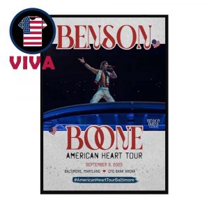 Benson Boone Baltimore Maryland 2025 CFG Bank Arena On September 6th Home Decor Poster Canvas