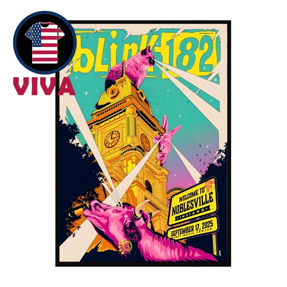 Blink-182 Rouff Music Center 2025 Noblesville IN On September 17th Home Decor Poster Canvas Blink-182 Rouff Music Center 2025 Noblesville IN On September 17th Home Decor Poster Canvas